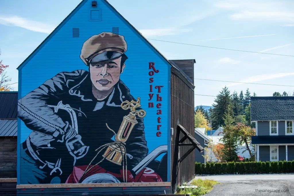 The historic Roslyn Theatre in downtown Roslyn, Washington